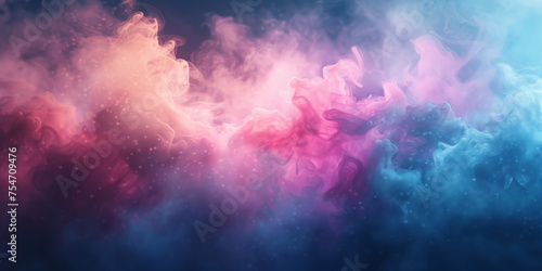 pink and blue soft clouds sky watercolor background.red and blue white background with stars in dust, red blue glitter sparkle , circle bokeh, defocused, blue red space galaxy , nebula, cosmos banner
