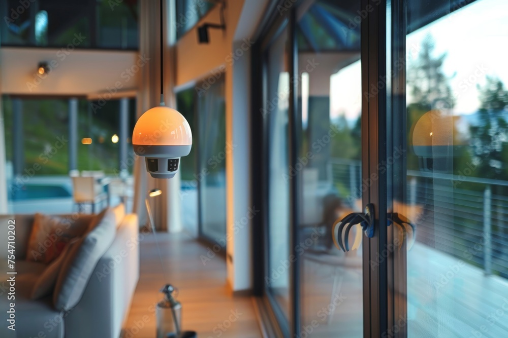 Fototapeta premium Maximize Your Urban Space with Smart Gadgets and Renewable Power: A Guide to Eco Friendly Home Automation and Advanced Security Solutions.