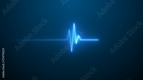 Abstract digital heartbeat signal icon illustration. photo