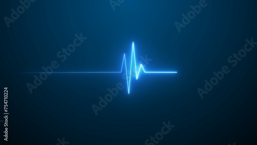 Abstract digital heartbeat signal icon illustration.