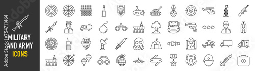 Military And Army icons vector illustration photo