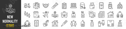 New Normality icons vector illustration photo