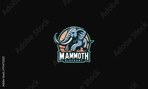 mammoth vector illustration flat design logo