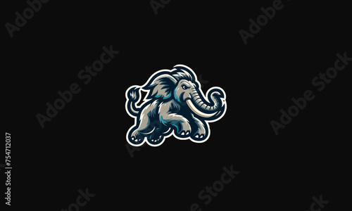 mammoth vector illustration flat design logo