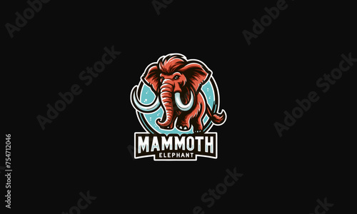 mammoth vector illustration flat design logo