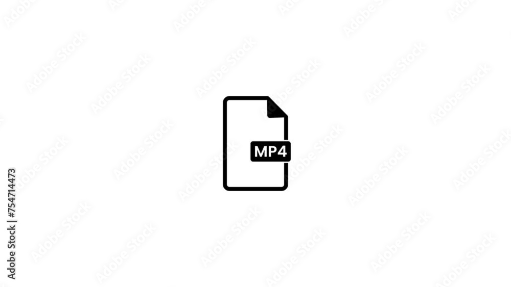 PDF document file icon, MP4 file icon animation. simple design pdf file icon. PDF document file icon, MP4 file icon animation. simple design pdf file icon.