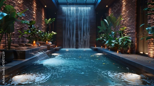 An urban wellness oasis, integrating spa services and relaxation techniques