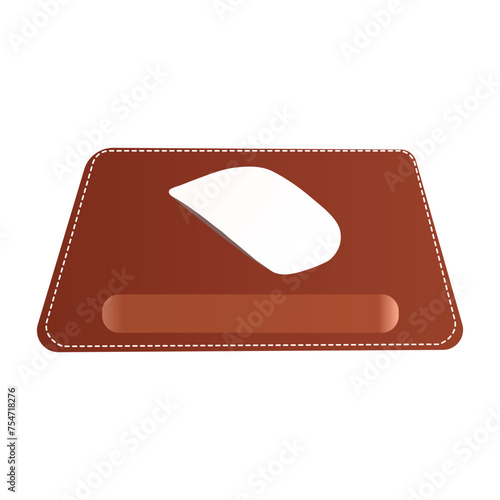 a mouse pad and a computer mouse. A black vector is isolated against a white backdrop. 
Isolated mouse pad icon on a white background. vector graphic icon