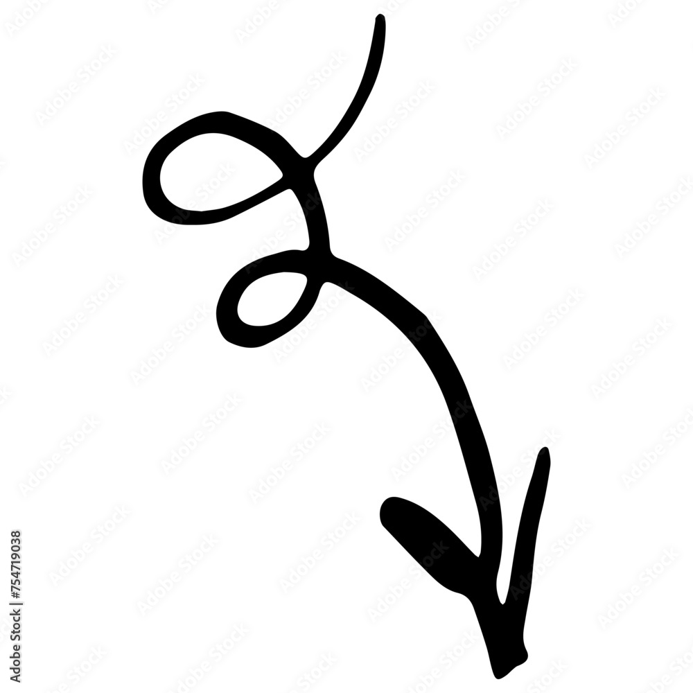 Obraz premium Arrow brush stroke