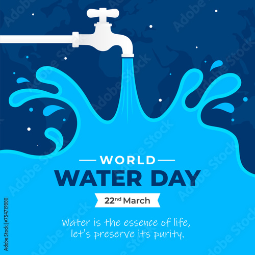 World Water Day Concept Vector Background Design Template Illustration