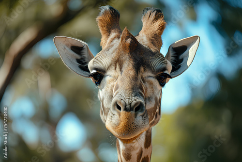 A close-up shot of a Giraffe © jirasin