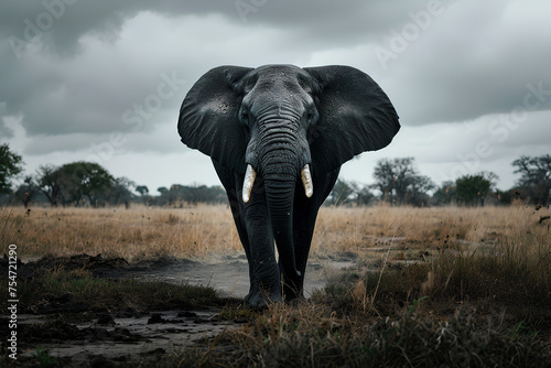 A full body shot of a Elephant