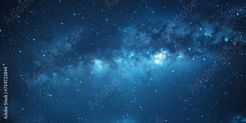 background with space sky, Clouds streak across the Milky Way, galaxy with stars on night starry sky Panorama view universe space,blue space galaxy , nebula, cosmos banner poster background © Planetz