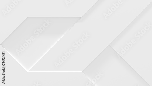 White Business Style Background With Copy-Space (High-Key 3D Illustration) photo