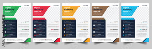 Modern Creative Corporate business, digital marketing agency flyer Brochure design, cover modern layout, annual report, poster, flyer in A4 template photo
