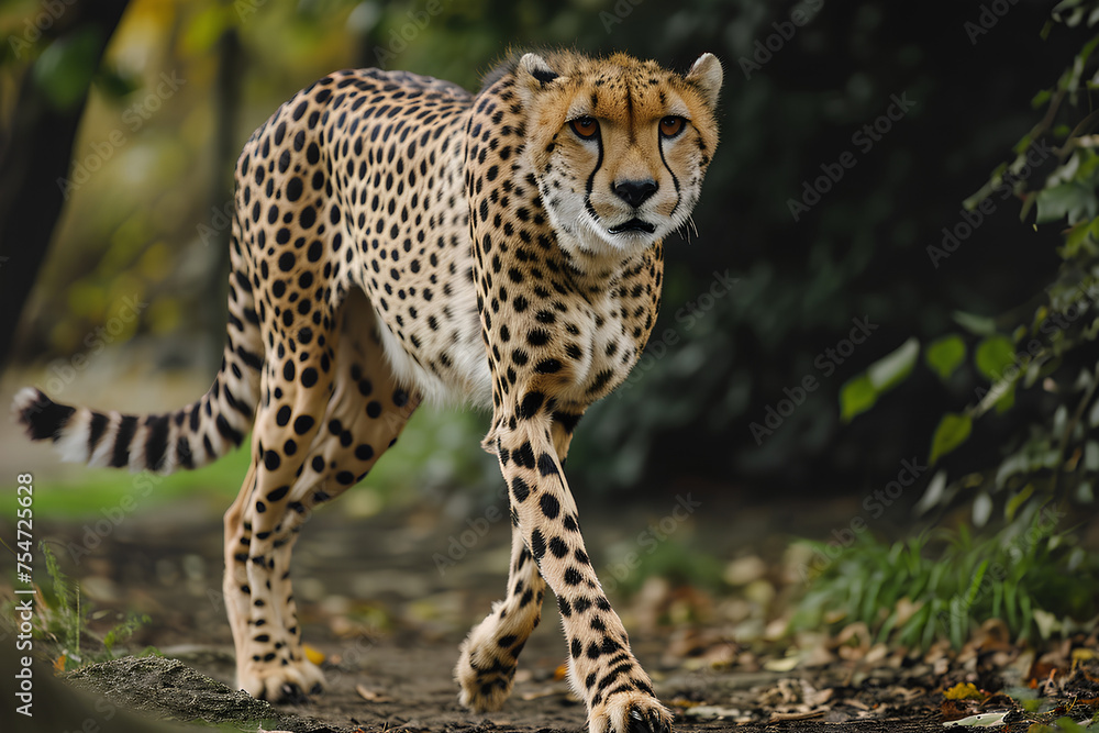 A full body shot of a Cheetah, animal A full body shot of a Cheetah, animal