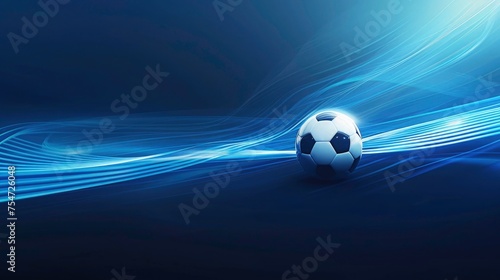 Football or soccer background with glowing line. abstract background for football ad, tournament ad, sport ad, football league add.