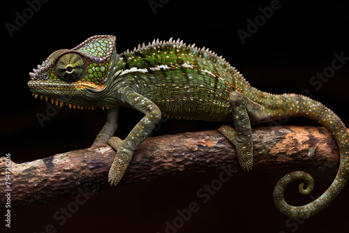 A full body shot of a Chameleon, animal photo