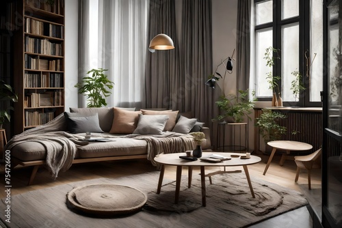 Cologne, Germany a?" August 2, 2020 An inviting corner of a living room, adorned with a cozy reading nook, soft throws, and a glimpse of a minimalist yet striking decor. © Hafsa