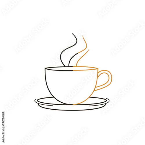 Coffee cup vector icon design template.