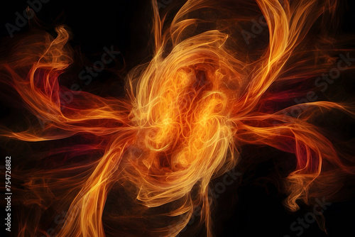 Fire flame abstract with an isolated background