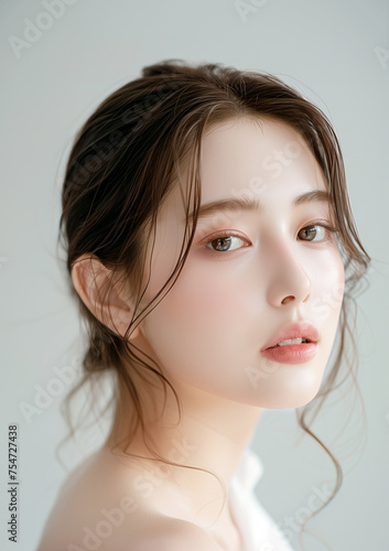 아시아인 뷰티 메이크업 모델