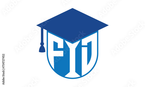 FID initial letter academic logo design vector template. school college logo, university logo, graduation cap logo, institute logo, educational logo, library logo, teaching logo, book shop, varsity	