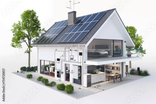 Enhancing Greenhouse Efficiency through Smart Urban Management and Semiconductor Technologies for Sustainable Cottage Architecture. © Leo