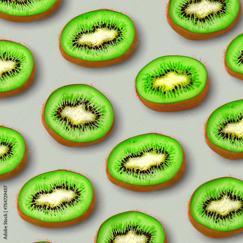 Pattern with kiwi pieces.Bright juicy background with kiwi. Green background with kiwi fruit.Template,wallpaper,background with kiwis Pattern with kiwi pieces.Bright juicy background with kiwi. Green background with kiwi fruit.Template,wallpaper,background with kiwis