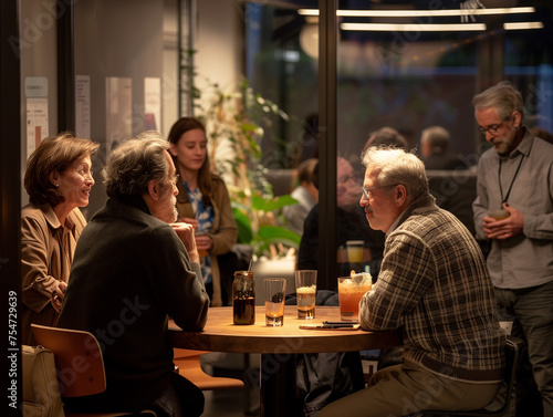 People gather at Starbucks cafe in Milan. Starbucks Corporation is an American global coffee company and coffeehouse chain based in Seattle