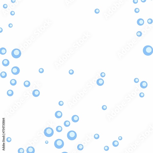 Air bubbles, oxygen, champagne crystal clear, isolated on white background modern design. Vector illustration