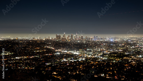 city skyline at night USA.