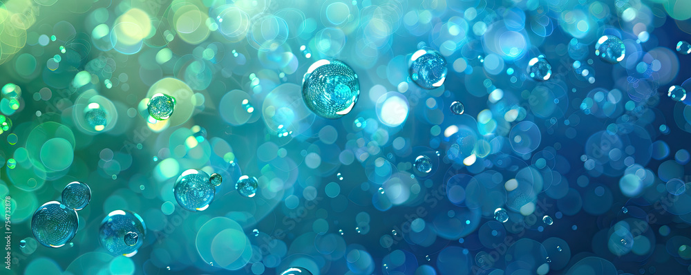 Abstract spring background featuring blue, cyan, and green bubbles with color transitions. Abstract spring background featuring blue, cyan, and green bubbles with color transitions.