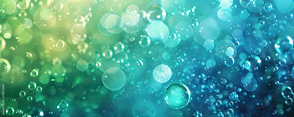 Abstract spring background featuring blue, cyan, and green bubbles with color transitions. Abstract spring background featuring blue, cyan, and green bubbles with color transitions.