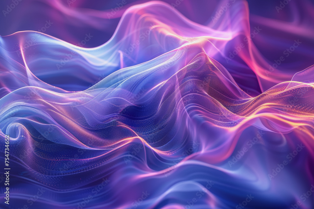 blue purple abstract background, in the style of stimwave, precisionist lines. AI Generated