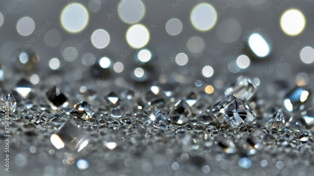 Small white shiny sparkling crystals macro - texture background from Generative AI Small white shiny sparkling crystals macro - texture background from Generative AI