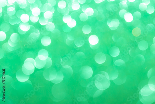 Bright glowing green bokeh