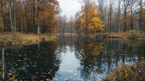 Photo of pond and trees 