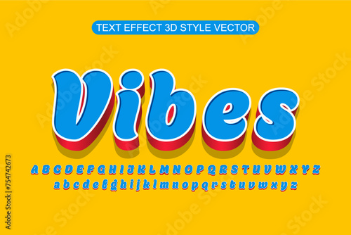 vibes bold text effect modern lettering typography font style
