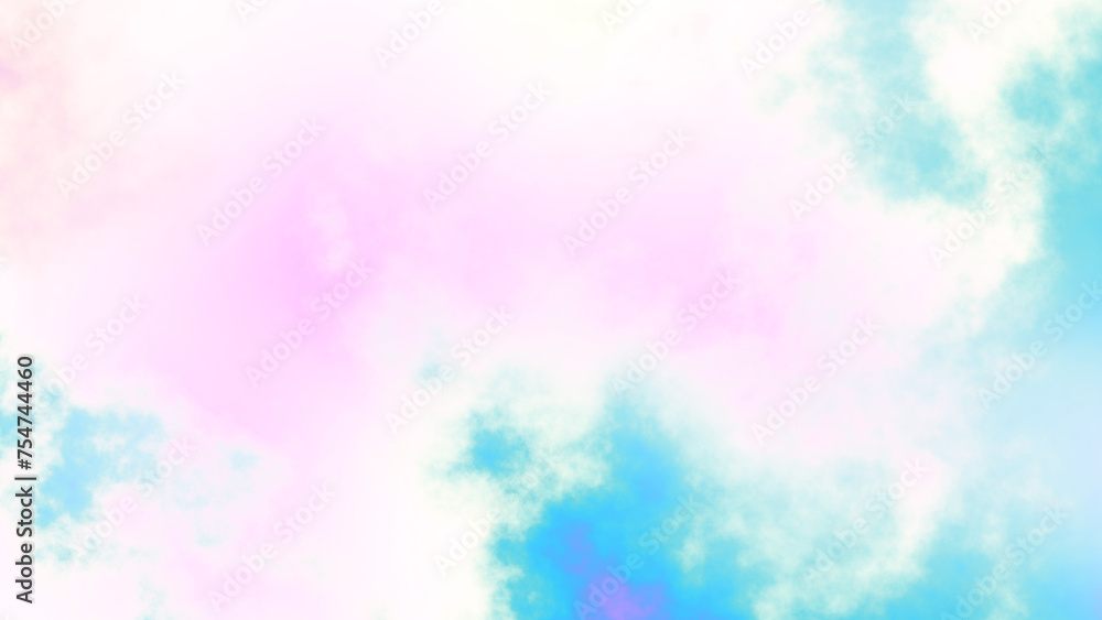 Fototapeta premium Isolate magic rainbow colours fog and clouds on transparent backgrounds specials effect 3d render png. Heaven unicorn clouds.