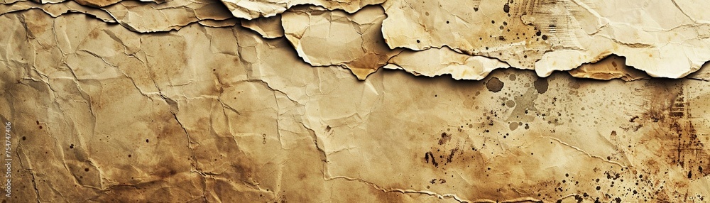 Weathered and worn paper texture detailed with ink blots Weathered and worn paper texture detailed with ink blots