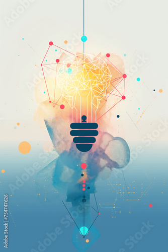 Template for innovation idea creation for inspire graphic for workshop.