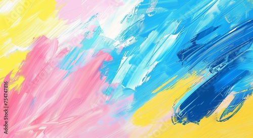 Abstract background with colorful pastel brush strokes