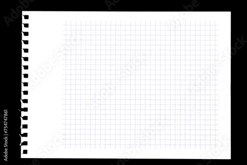 a businessman's notebook with a zipper archiver and sheets in a ruler, isolate