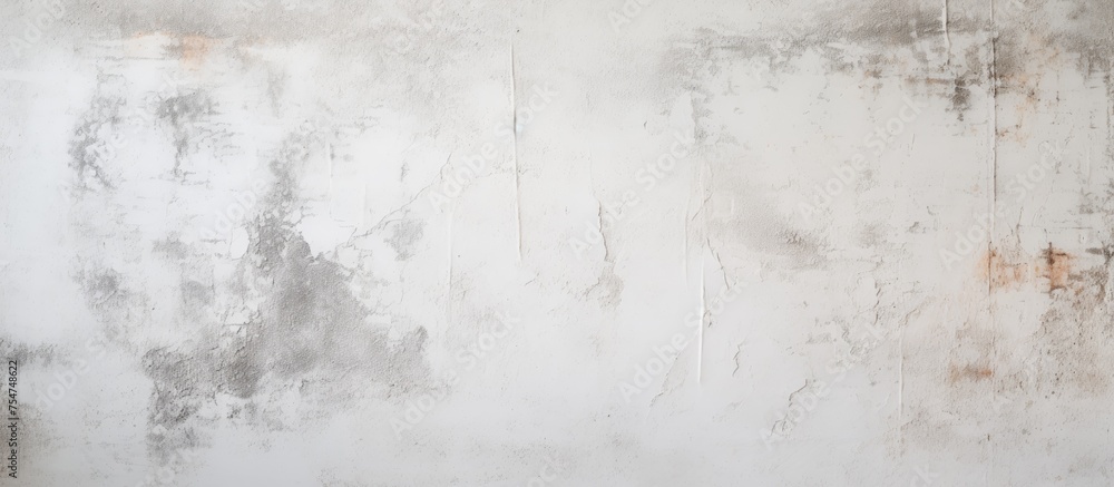 A stark black and white wall is shown, displaying a rough texture covered in white paint. The wall appears aged and weathered, with visible cracks and imperfections.