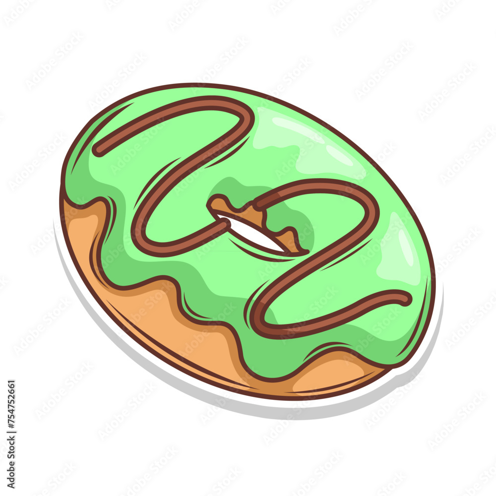 Delicious donut vector hand draw illustration Delicious donut vector hand draw illustration