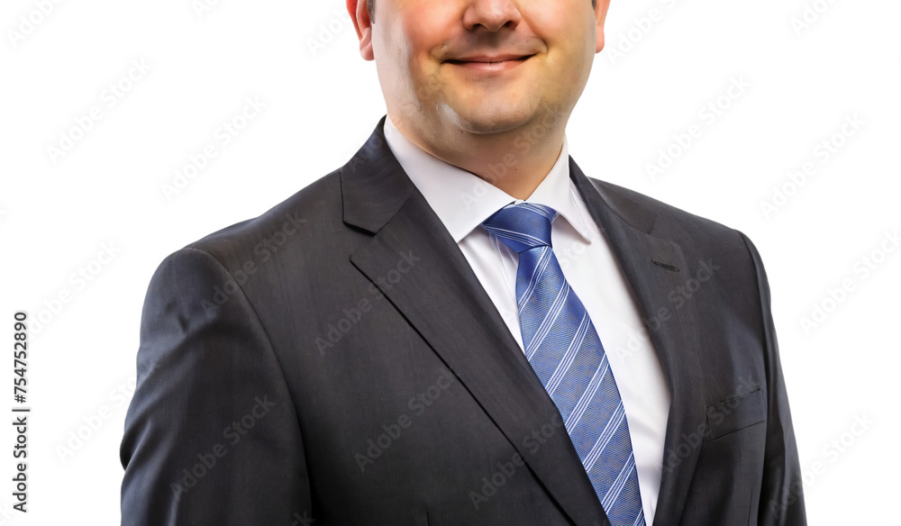 Confident businessman in a suit smiles, exuding success and professionalism Confident businessman in a suit smiles, exuding success and professionalism