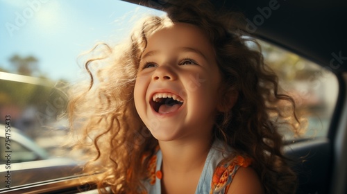 A girl's portrait within a car        © AH