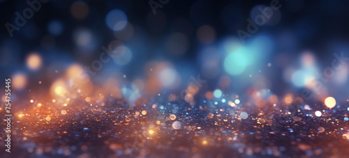 Abstract Blue and Red Bokeh Light Background