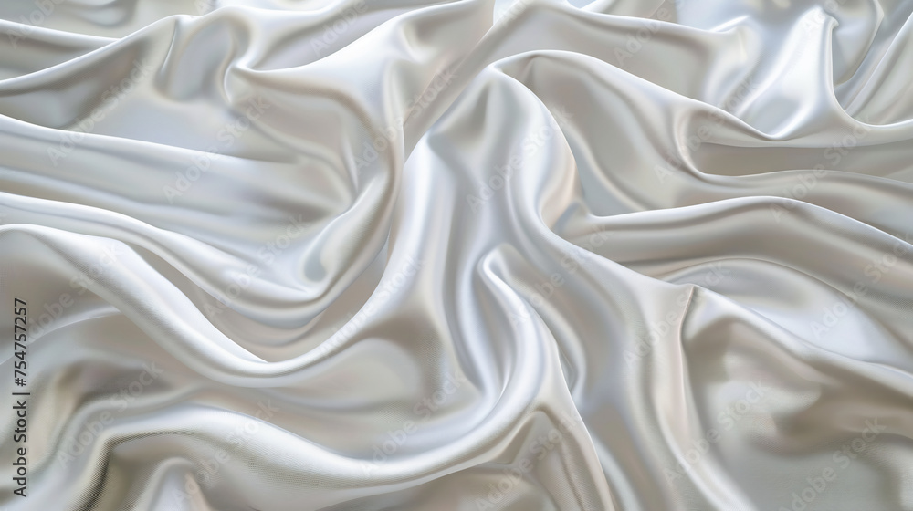 white silk fabric with waves abstract background white silk fabric with waves abstract background